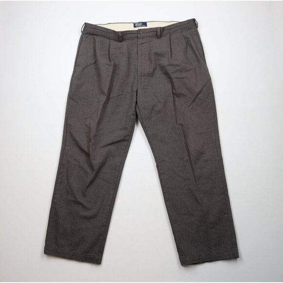 Vtg 90s Ralph Lauren Mens 42x30 Faded Pleated Wide Leg...